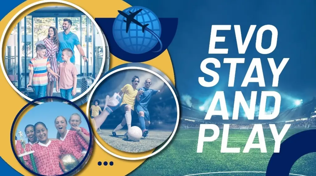 The EVO Stay and Play promotional graphic from Evolution Travel